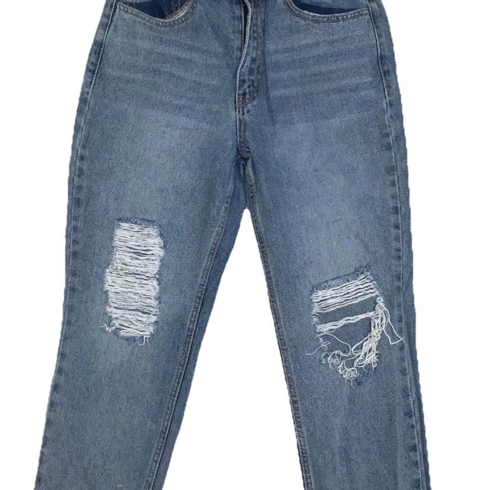 Twelve by on twelfth Trendy Womens Blue Distressed Jeans Sz 27